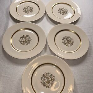 Vtg Franciscan Fine China Fremont Dinner Plate 10 1/2"  Set Of 5 1940's-50's